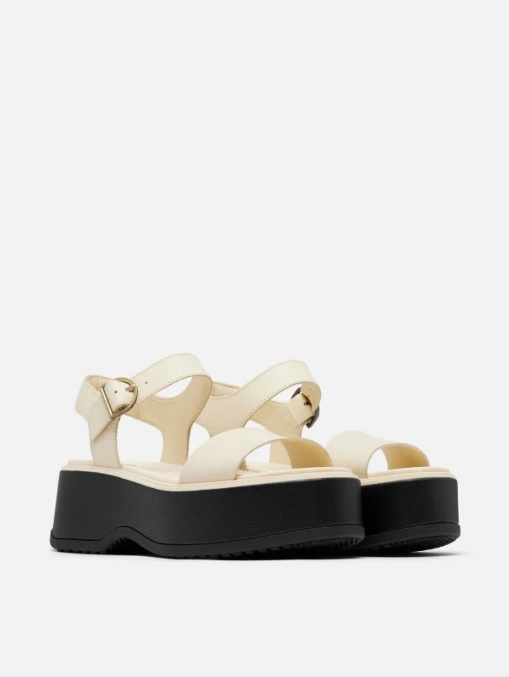 Sorel cream beige Dayspring platform ankle strap sandals